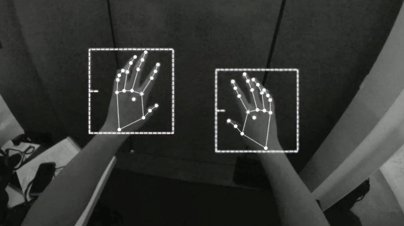 Black and white hand tracking reference